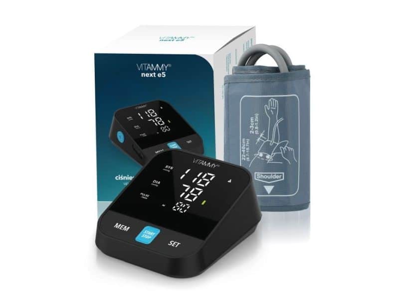 Ciśnieniomierz Vitammy Next e5 z polskim lektorem i zasilaczem